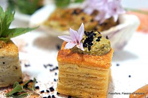 Recette Carré feuilleté à la crème sardines fenouil -aneth / capsaïcine et graines de nigelle