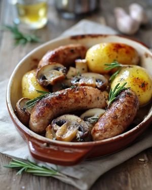 Recette Saucisses Pommes Champignons : Recette Savoureuse et Facile