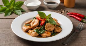 Recette Poulet sauté aux feuilles de basilic thaï (Pad Kai Horapha)