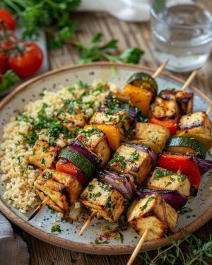Recette Délicieuse : Brochettes de Tofu Grillé pour un Repas Sain et Savoureux