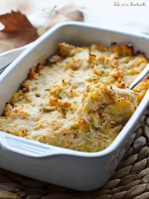 Recette Parmentier de saumon aux poireaux