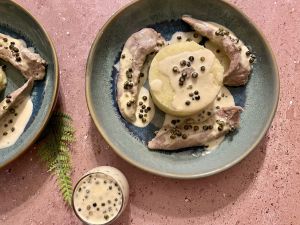 Recette Aiguillettes de canard au poivre vert