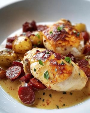 Recette Poulet Chorizo Crémeux : Recette Savoureuse et Facile à Préparer