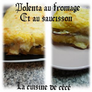 Recette Polenta au fromage et au saucisson