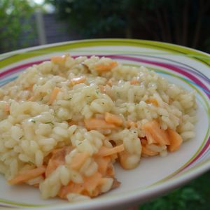 Recette Risotto au saumon fumé et aneth