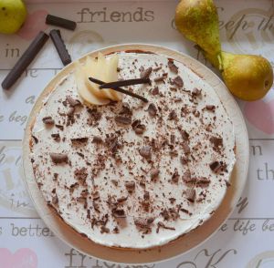 Recette Tarte Poires-chocolat et crème vanillée