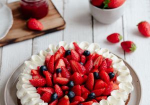 Recette Tarte aux fraises, chantilly vanillée et sablé breton