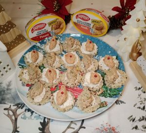 Recette Toasts de rillettes de thon piment et fromage frais noix et amandes