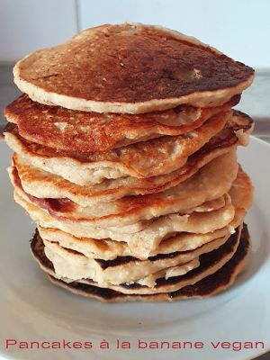 Recette Pancakes à la banane, au son d'avoine végan