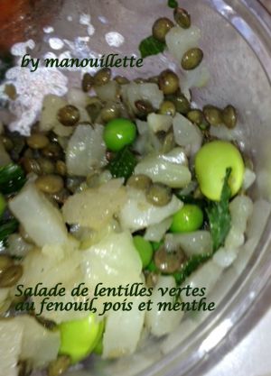 Recette Salade de lentilles vertes, fèves, menthe et fenouil