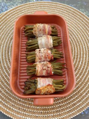Recette Fagots de haricots verts au lard au air fryer