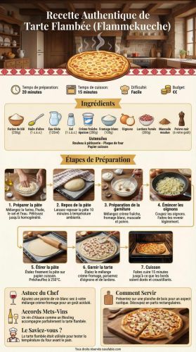 Recette Authentique de Tarte Flambée (Flammekueche)