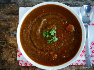 Recette Soupe d’aubergines épicée