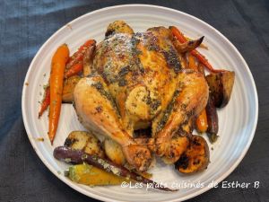 Recette Poulet entier au beurre et à l’ail rôti (sur BBQ)