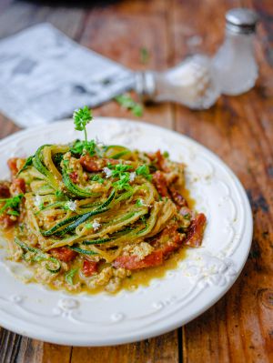 Recette Carbonara de courgettes