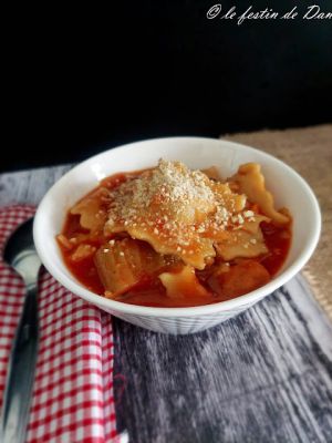 Recette Soupe de Raviolis aux Poireaux