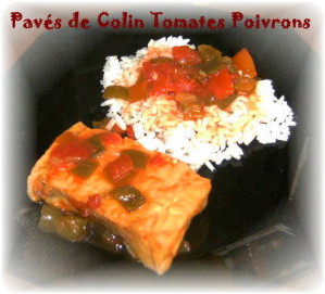 Recette Pavé de colin avec ses poivrons et son riz COOKEO