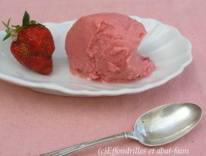 Recette Yaourt glacé à la fraise