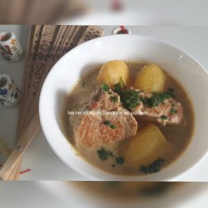 Recette Filet mignon de porc au curry vert et lait de coco au cookeo