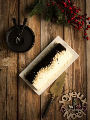 Recette Buche chocolat vanille