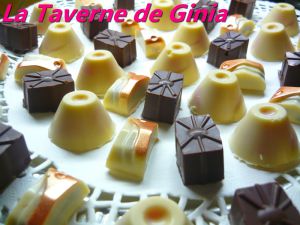 Recette Chocolats fourrés Tagadas, ganache chocolat fruits-tropicaux et dattes