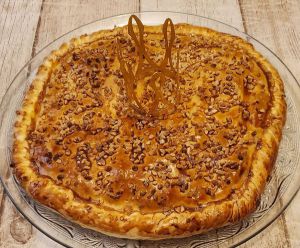 Recette Galette crème de noisettes, pâte à tartiner chocolat blanc et noisettes