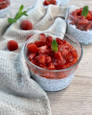 Recette Pudding graines de chia et fraises