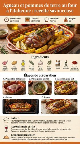 Recette Agneau et pommes de terre au four à l’italienne : recette savoureuse