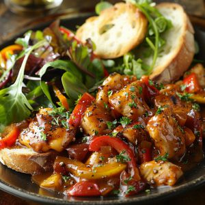 Recette Poivrons en sauce : Recette facile et savoureuse