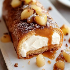 Recette Bûche Pomme-Caramel Gourmande : Recette Facile et Savoureuse