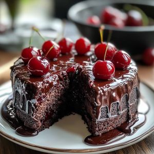Recette Gâteau Choco-Cerise Délicieux : Recette Facile et Savoureuse
