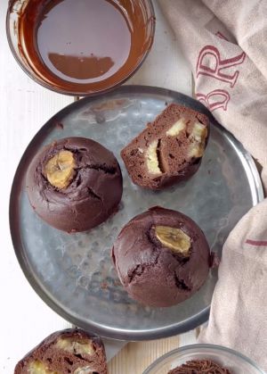 Recette Muffins sains chocolat-banane : moelleux et sans sucre