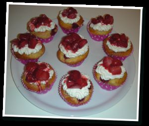Recette Cupcake aux fraises rôties et mascarpone