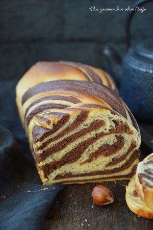 Recette Brioche zebrée {vanille & chocolat} #vegan