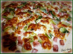 Recette Pizza jambon/poireau