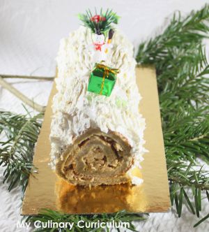 Recette Bûche de Noël salée en trompe l’œil foie gras, chutney oignons figues et fromage frais aux noix - Ceci n'est pas une bûche ... En fait si ! Episode 3