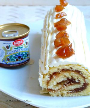 Recette Bûche roulée à la crème de marrons