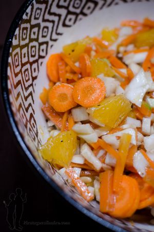 Recette Salade orientale au fenouil et aux carottes