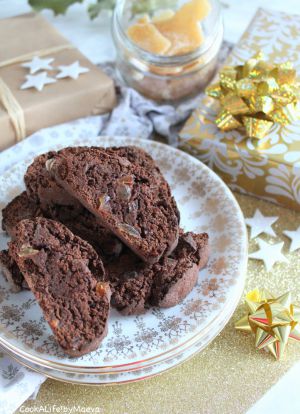 Recette { En attendant Noël } Biscotti cacao gingembre (option vegan)