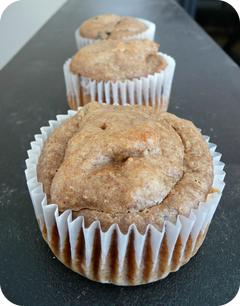 Recette Muffins amande-banane-chocolat (paléo- vegan)