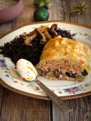 Recette Feuilleté au saumon sauce mandarine