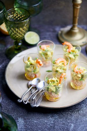 Recette Verrines avocat crevettes