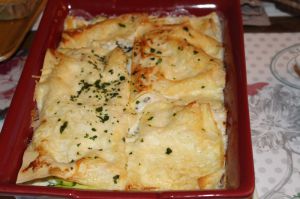 Recette Lasagnes aux courgettes et aux fromages (restes de parmigianina de courgettes)