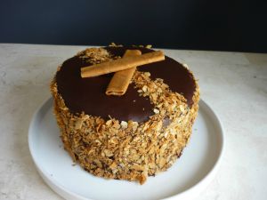 Recette Entremet chocolat, praliné et vanille