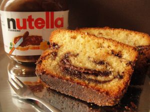 Recette Nutella Swirl Pound Cake ... ou le cake au tourbilllon de Nutella