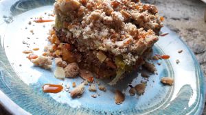 Recette Crumble salé Poireaux/Quinoa {Vegan}