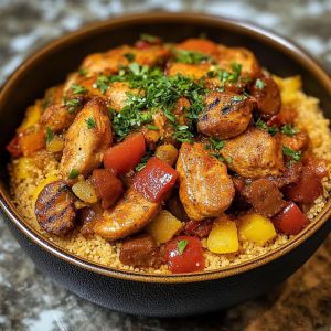 Recette Couscous Savoureux au Poulet et Merguez