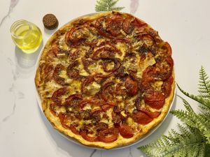 Recette Tarte fine à la tomate et au comté