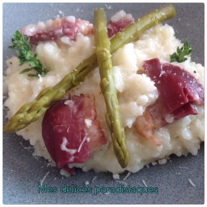 Recette Risotto au magret de canard et aux asperges