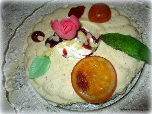 Recette Blanc manger "amande" et sirop de fleurs d'hibiscus